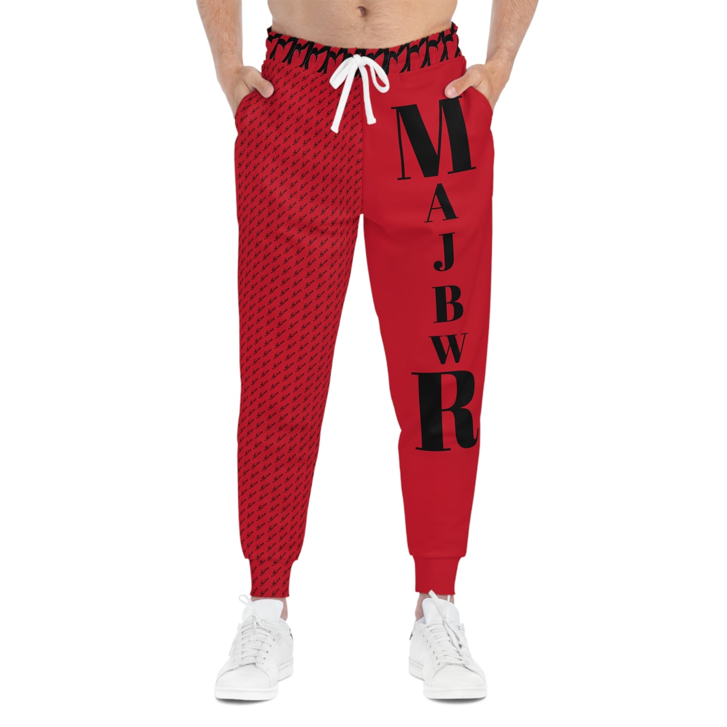MAJBWR - Red & Black Print Joggers