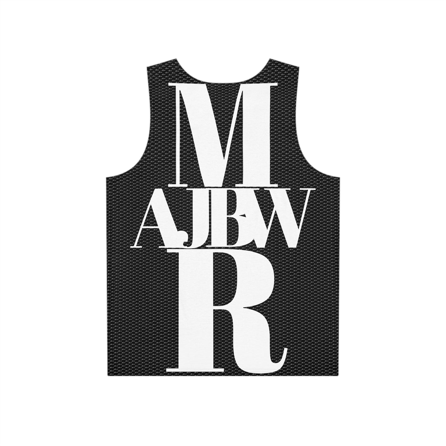 MAJBWR - Stylish Men's Tank Top Black {AOP}