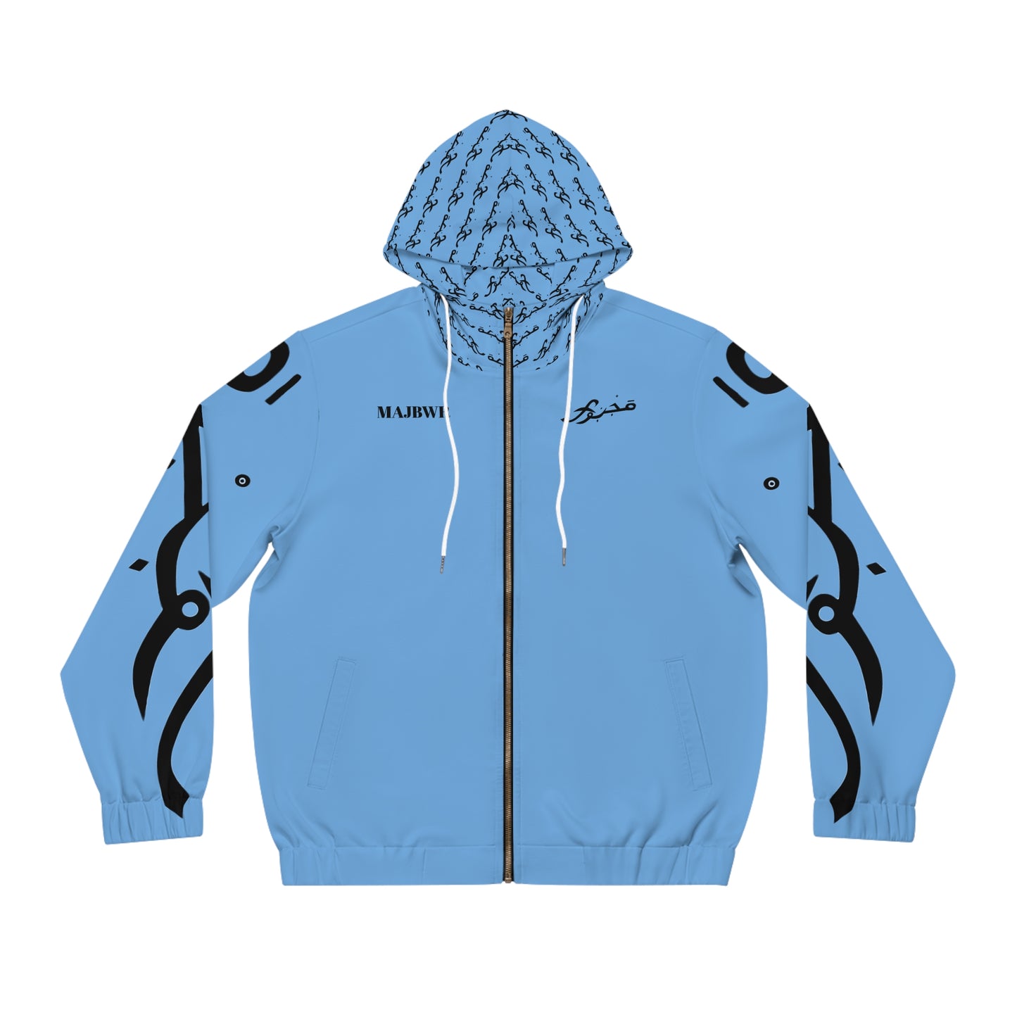 MAJBWR - Light Blue Full-Zip Hoodie
