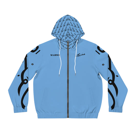 MAJBWR - Light Blue Full-Zip Hoodie