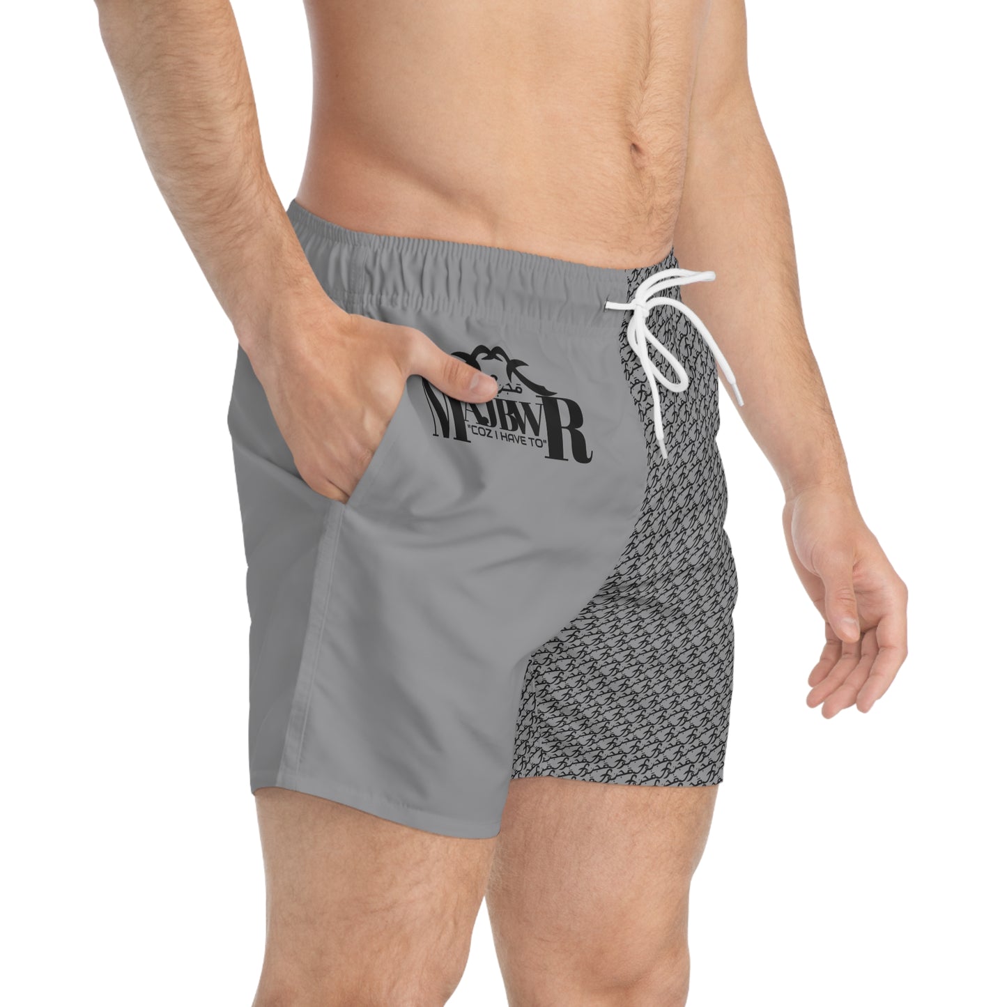 MAJBWR - Grey Swim Trunks