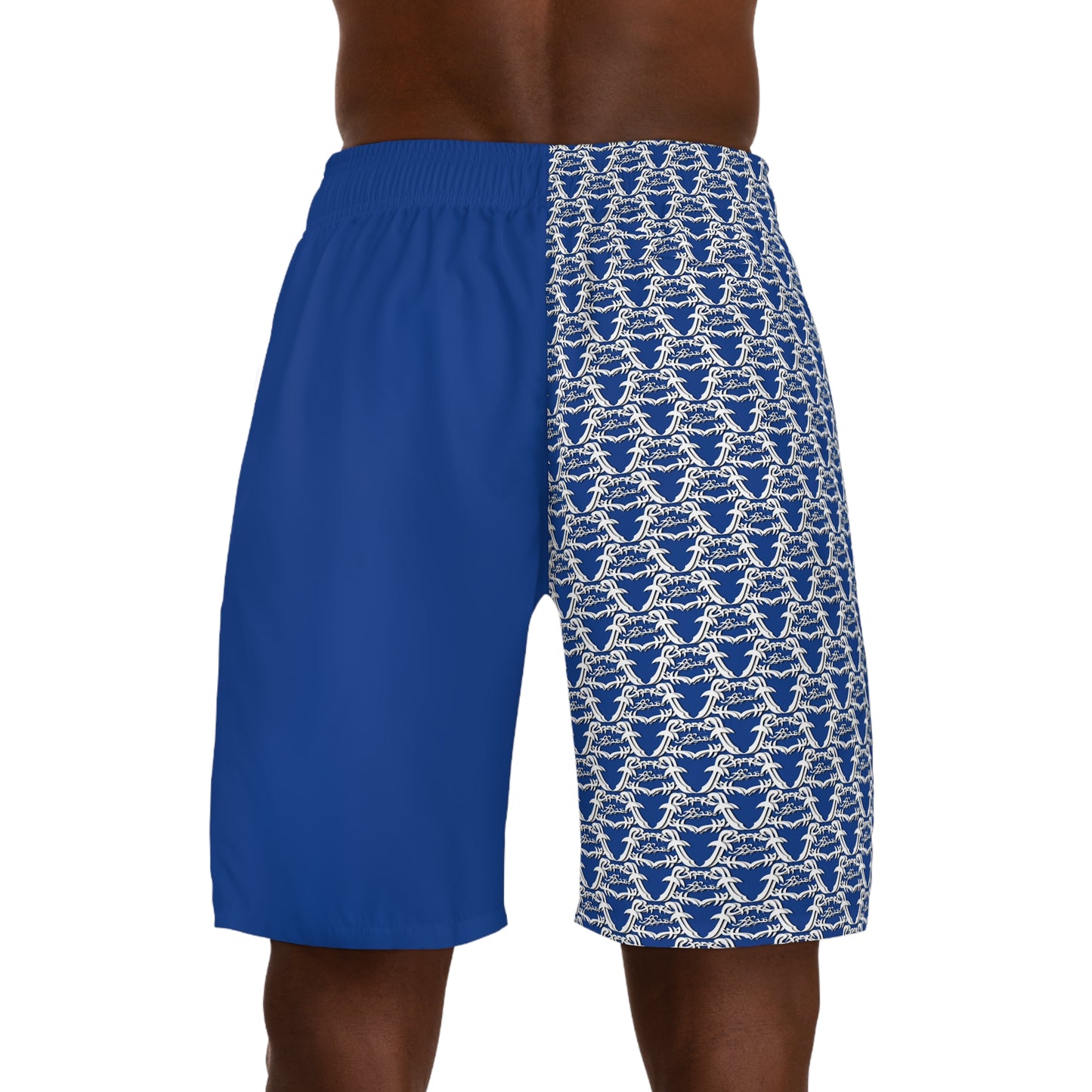 MAJBWR - Jogger Shorts AOP 2 Face Dark Blue