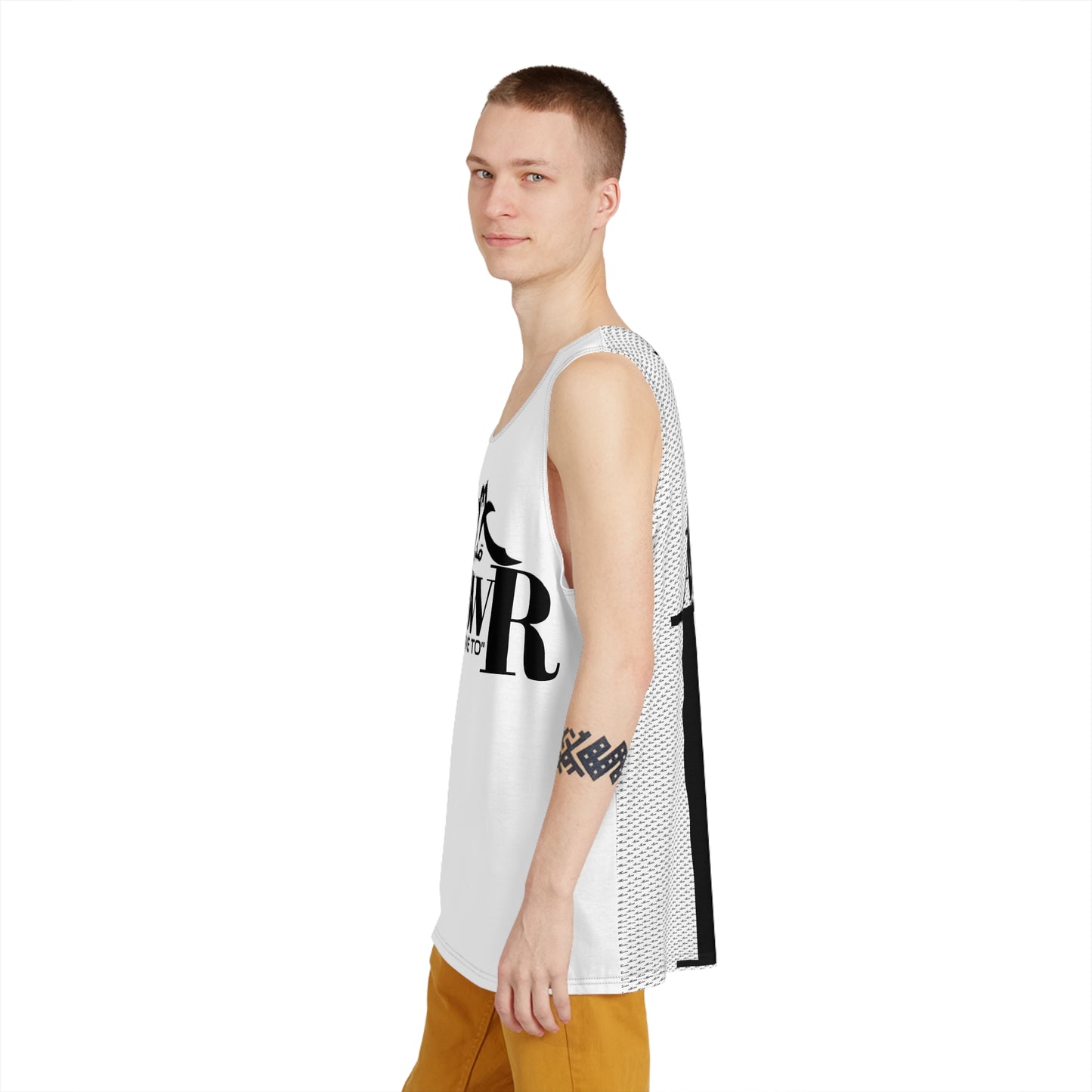 MAJBWR - Stylish Men's Tank Top Rear AOP 2 Face