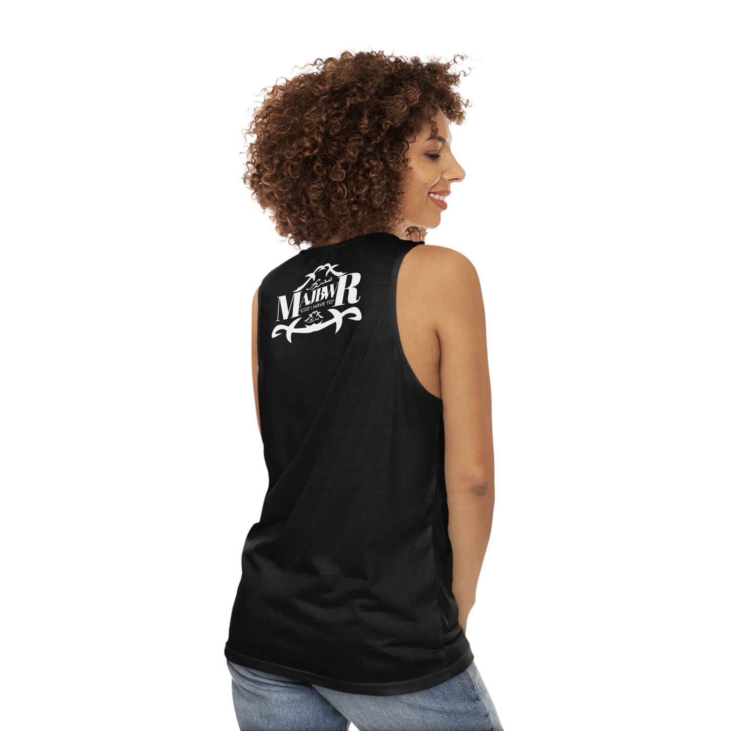 MAJBWR - Stylish Unisex Tank Top Black