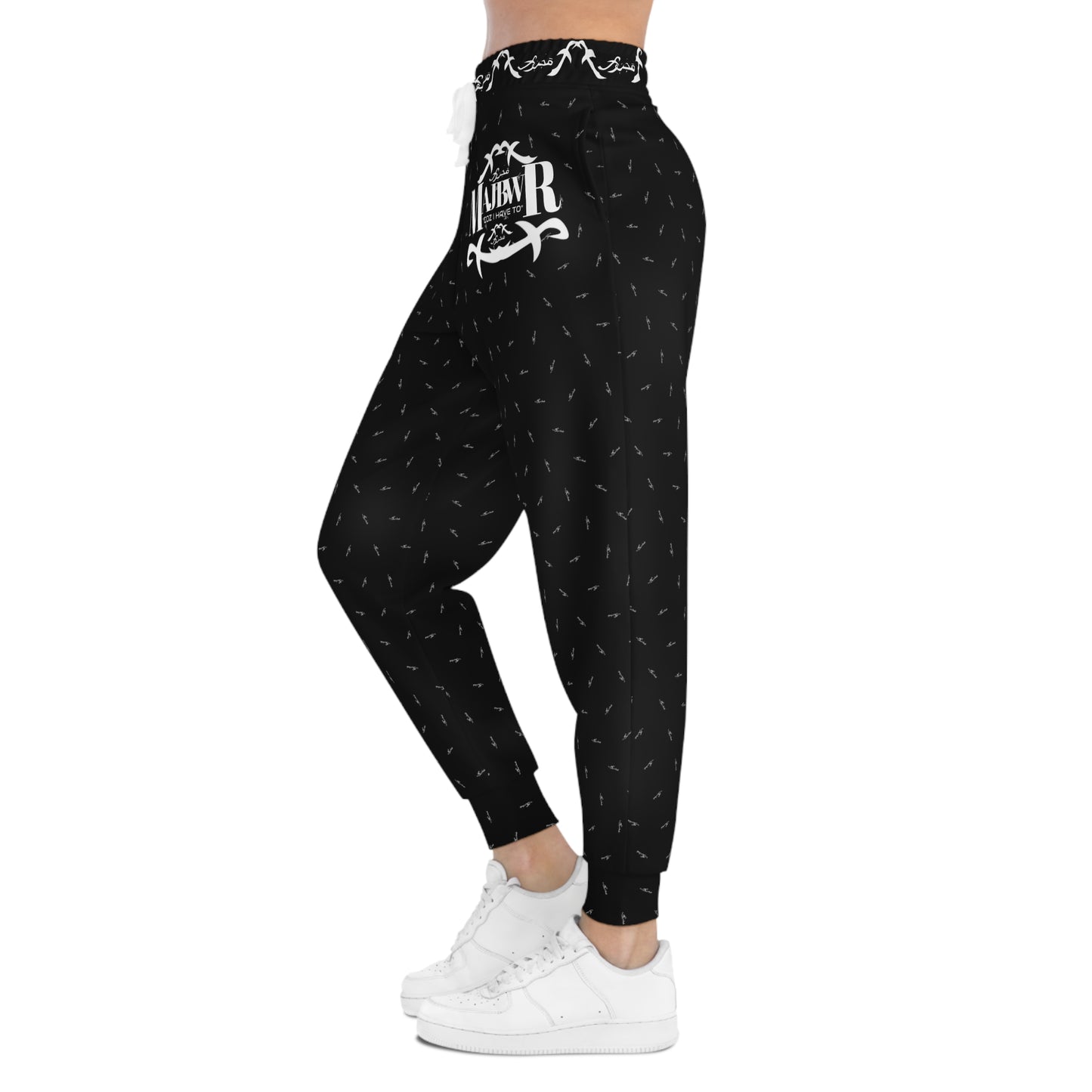 MAJBWR - "Black & White Print Joggers AOP connect"
