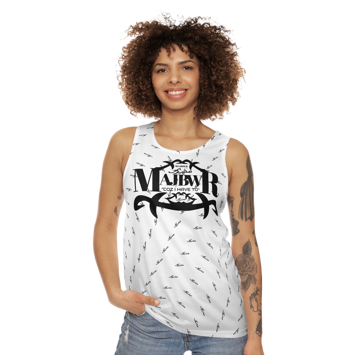 MAJBWR - Stylish Unisex Tank Top AOP Offset
