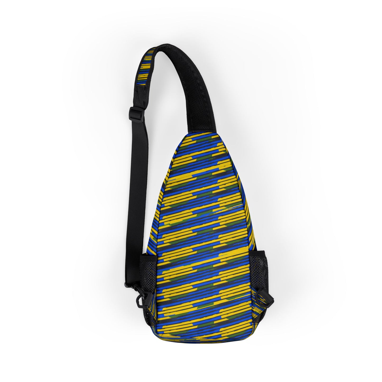 MAJBWR - Camo Crown Sling Chest Bag —Designer Stripe Pattern