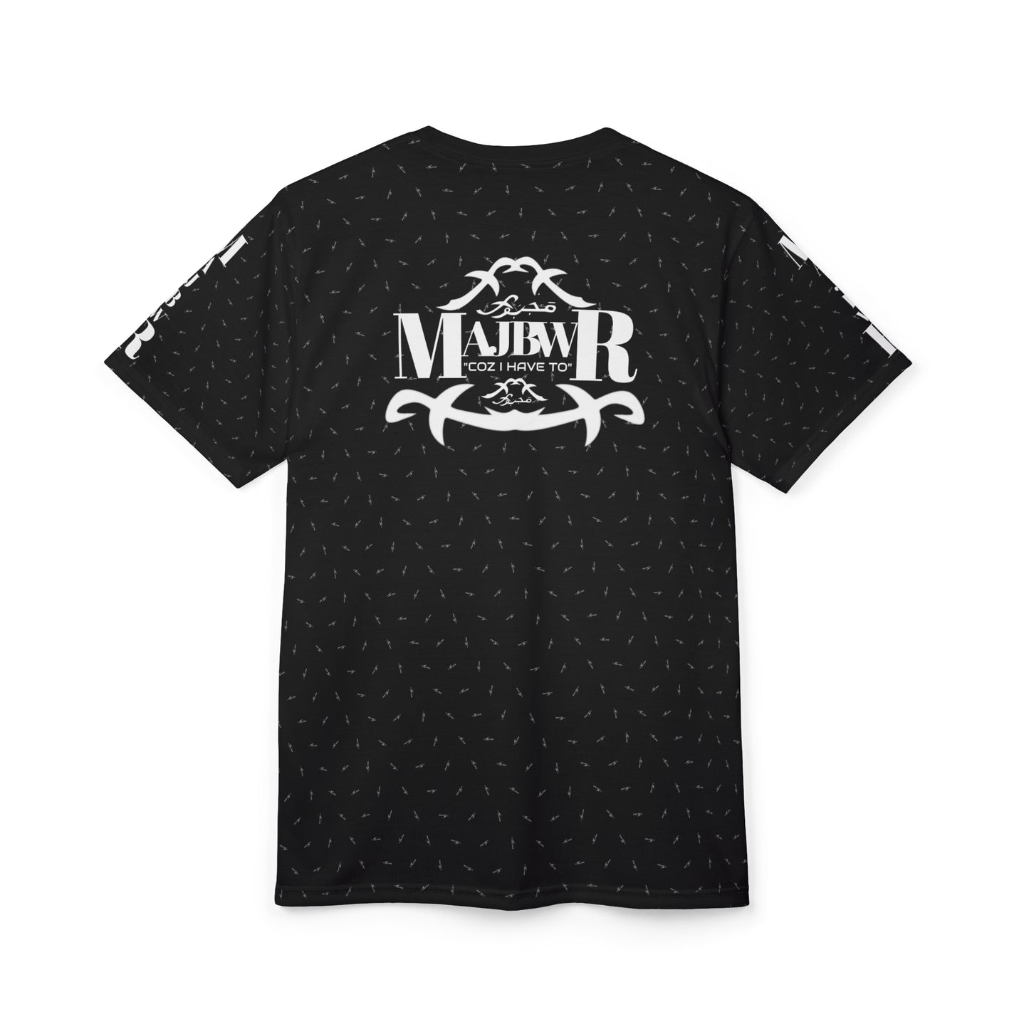 MAJBWR - Black Athletic Motion Unisex Tee AOP