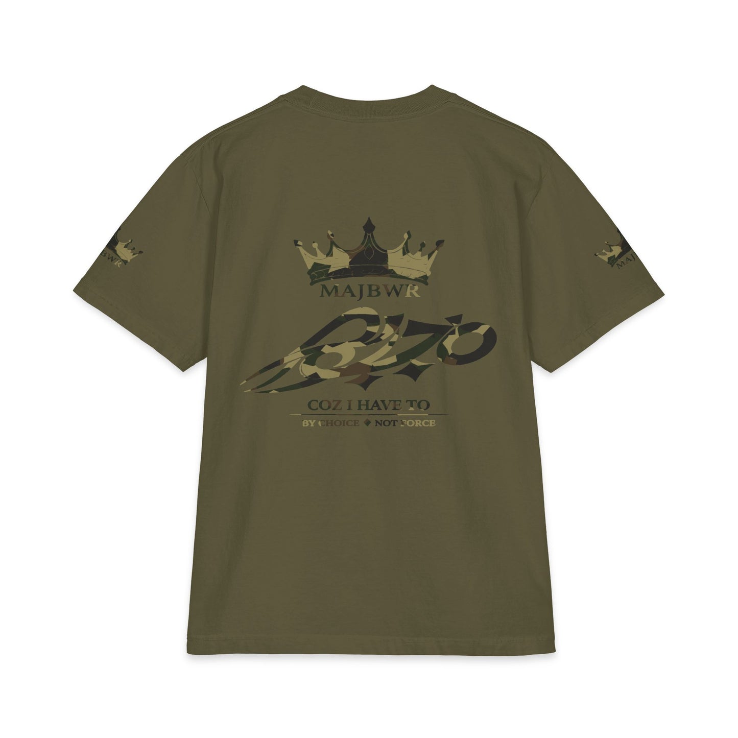 MAJBWR - Camo Black/Olive/Hunter Green Oversized Heavyweight T-Shirt