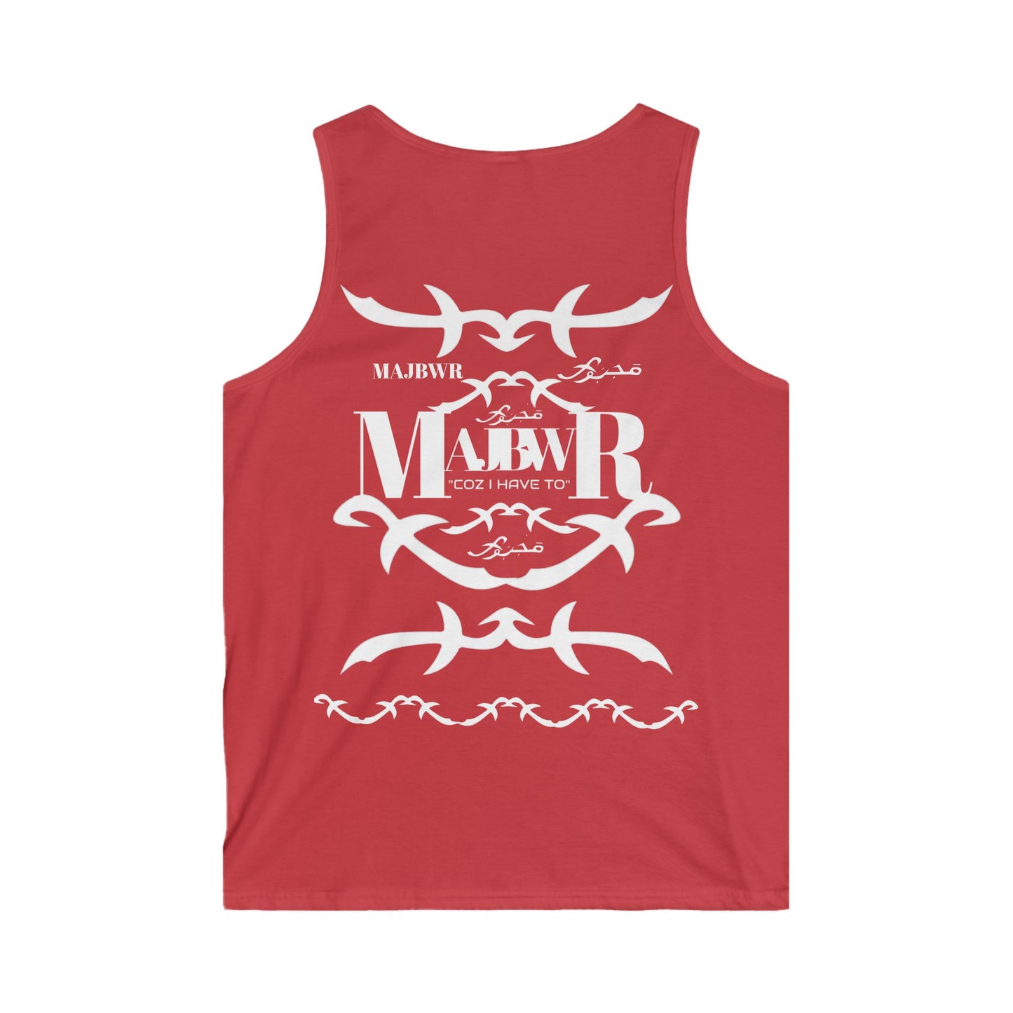 MAJBWR -Tribal Logo Tank Top — Men's Graphic Fitness Tank