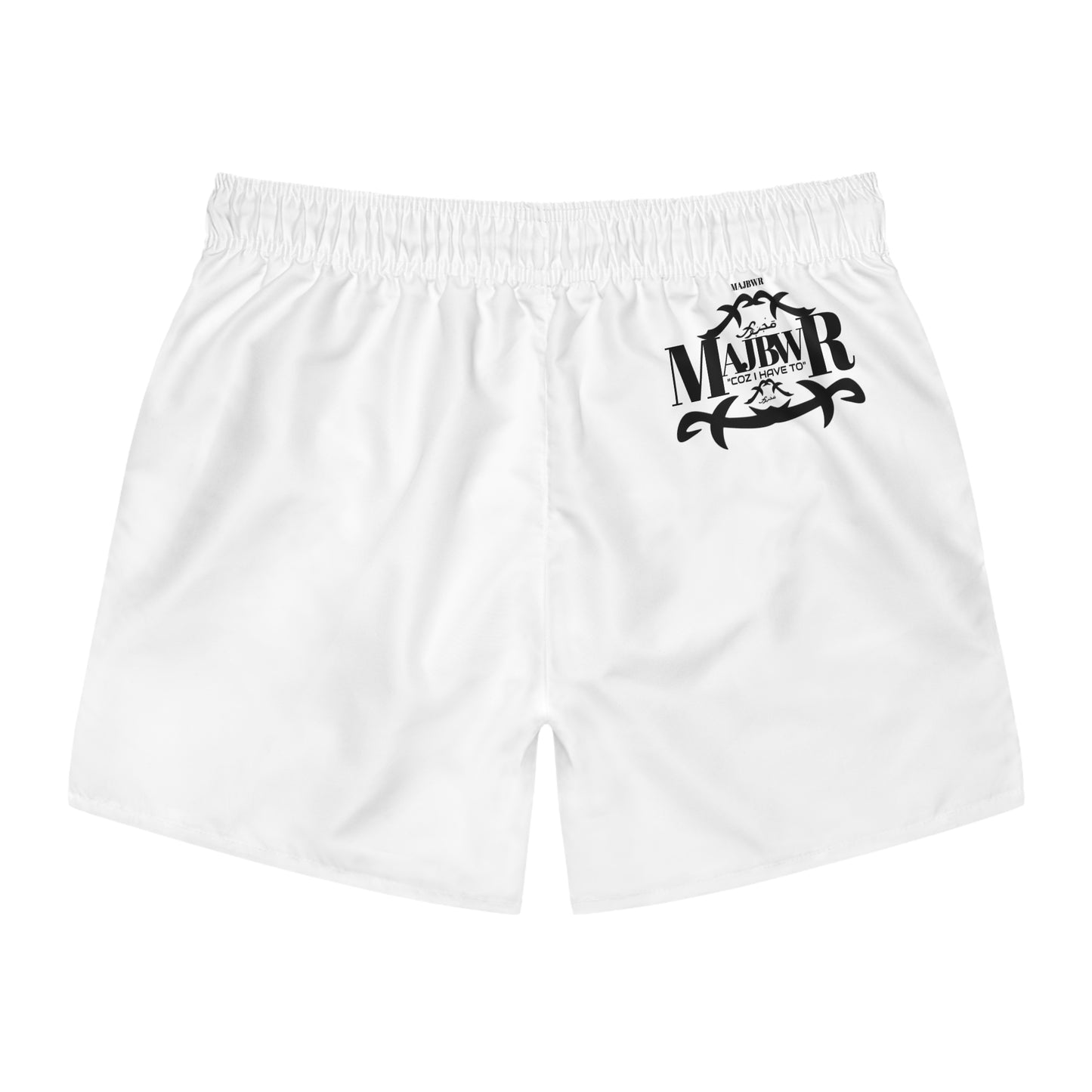 MAJBWR - Swim Trunks White Branded