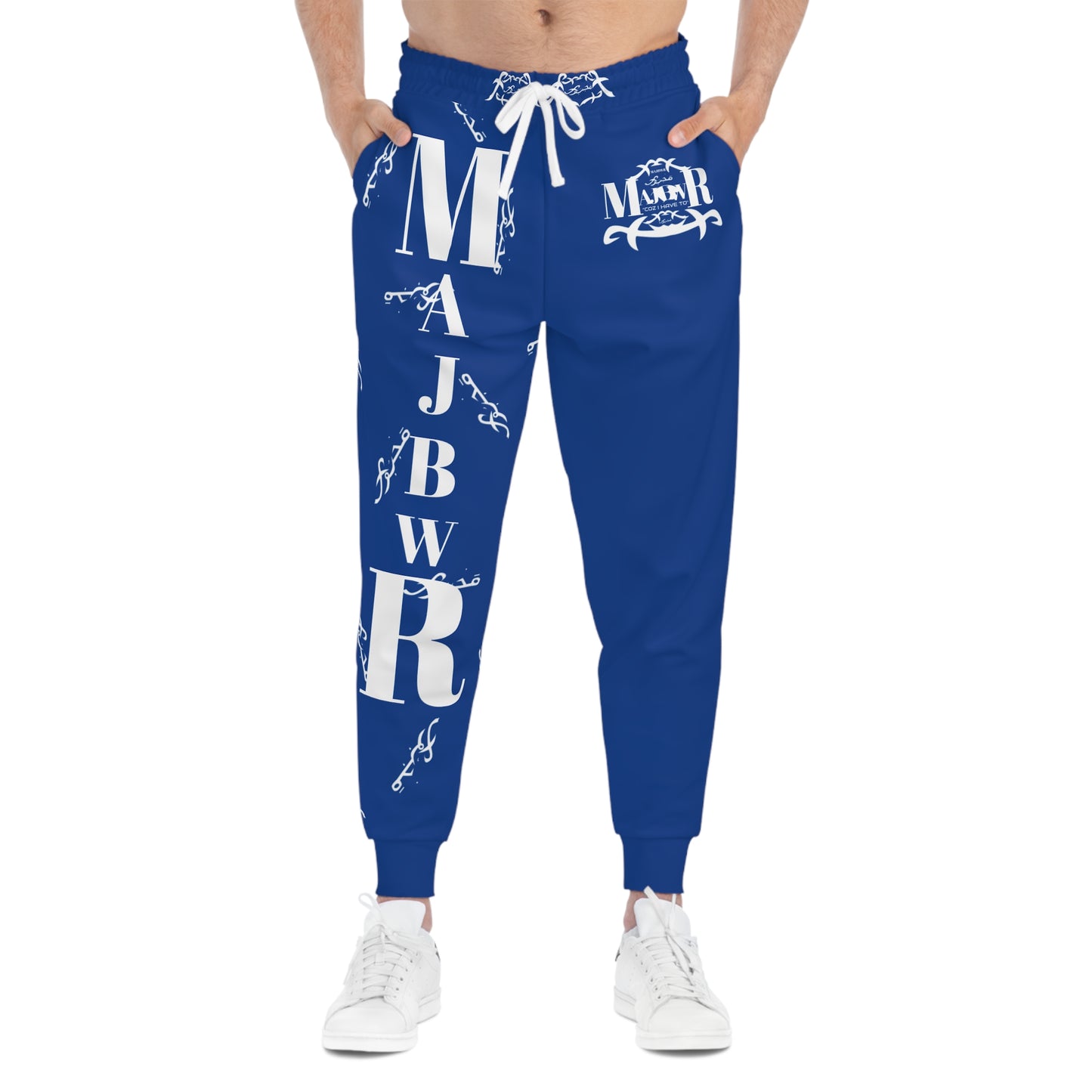 MAJBWR - Joggers Frontal - AOP Dark Blue