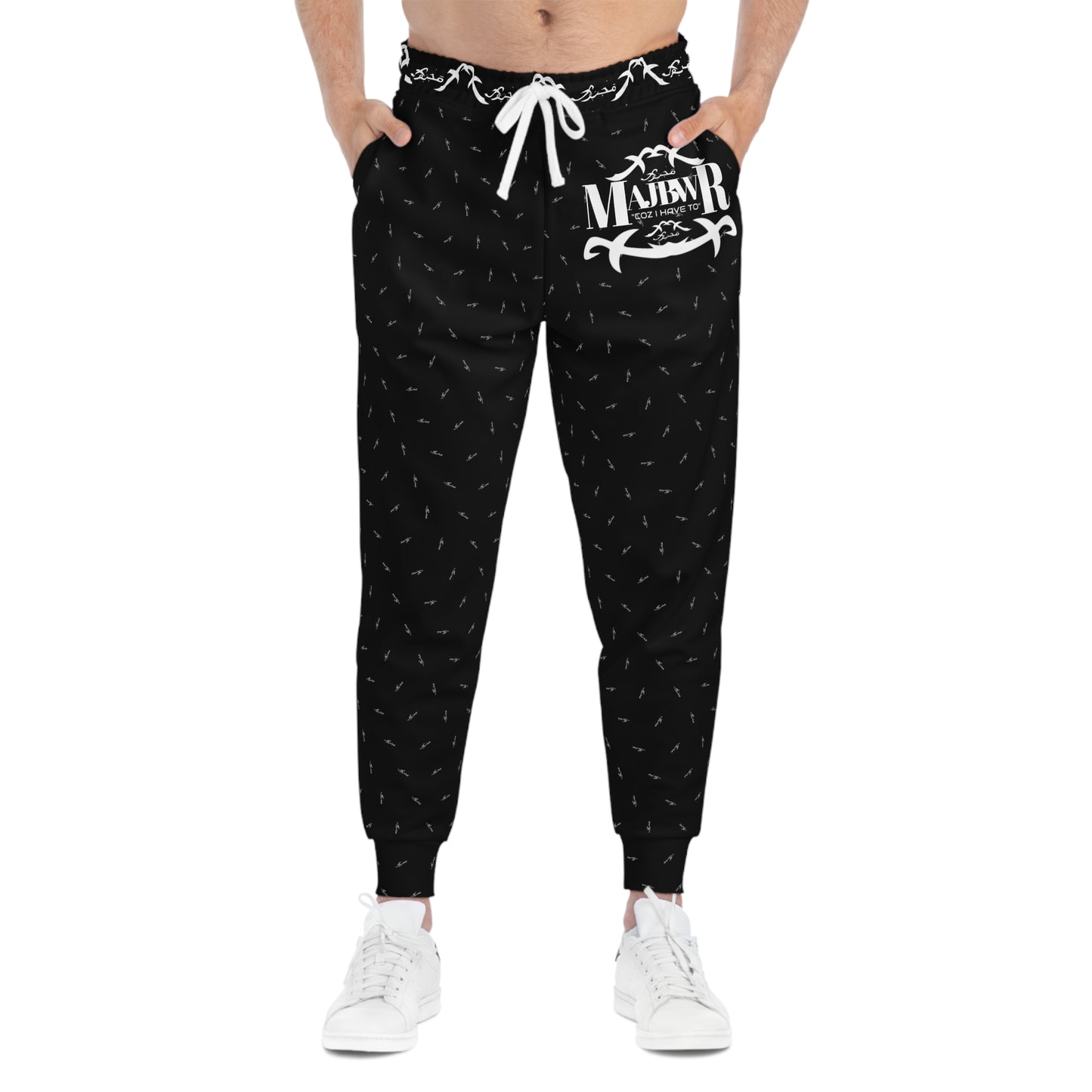 MAJBWR - "Black & White Print Joggers AOP connect"