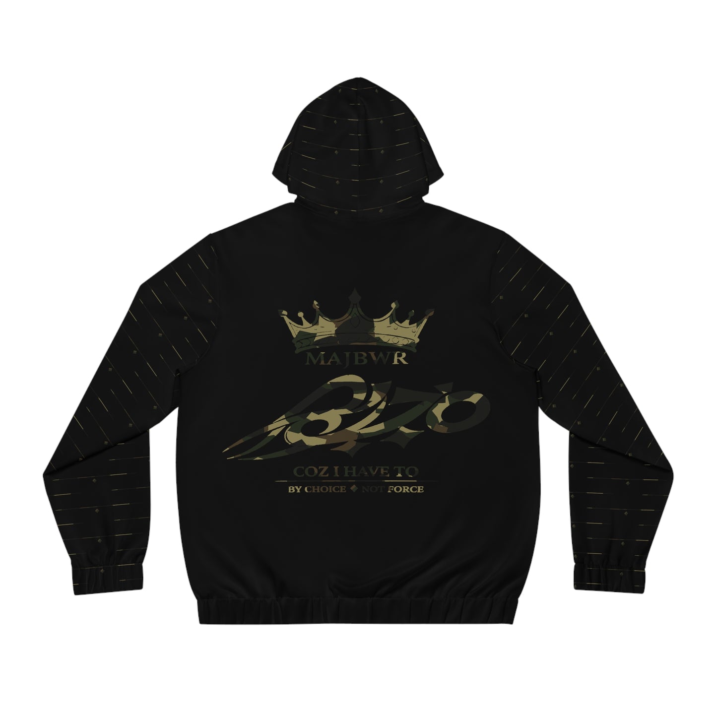 MAJBWR - Black Camo Crown Men's Full-Zip Hoodie — Limited Edition