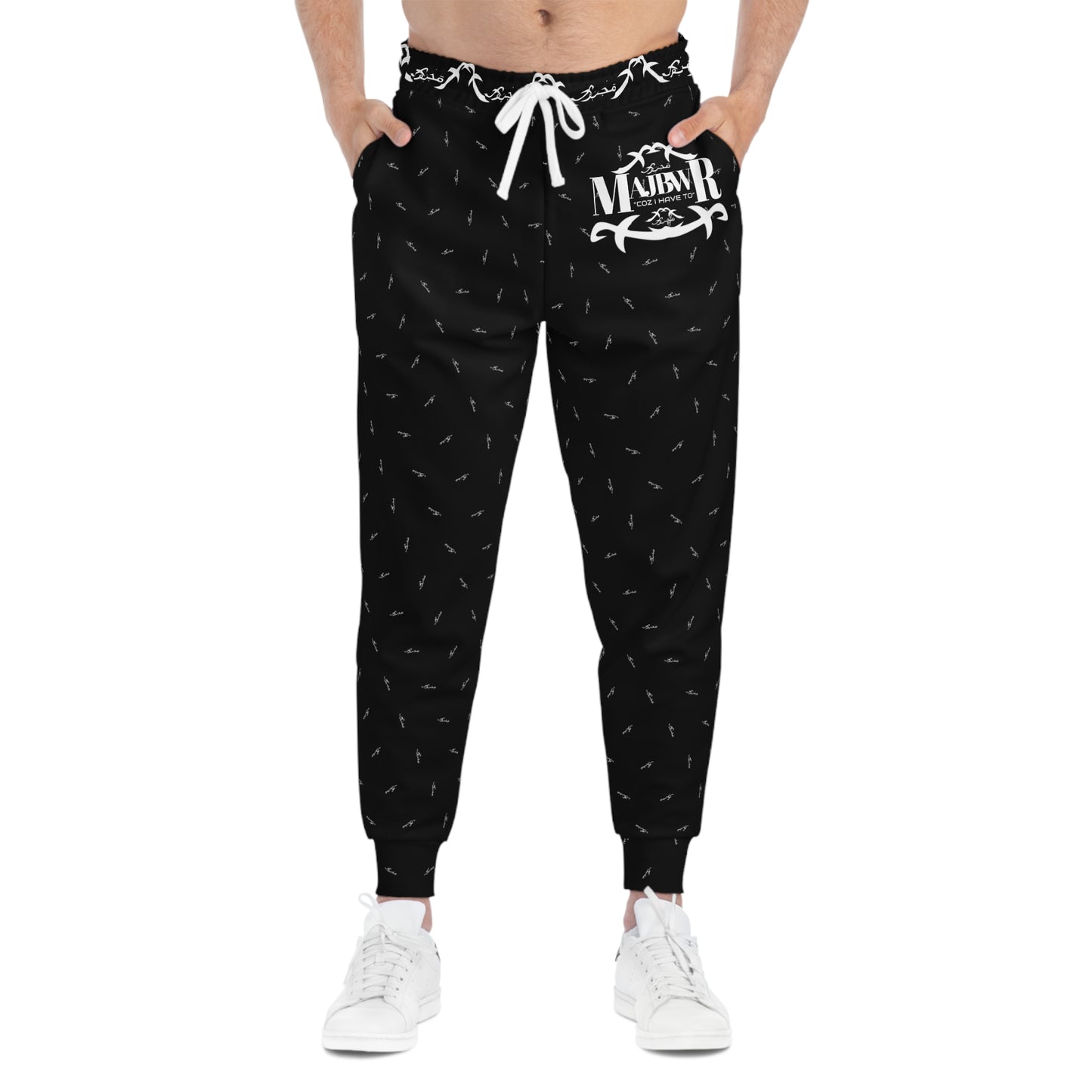 MAJBWR - Black & White Print Joggers AOP