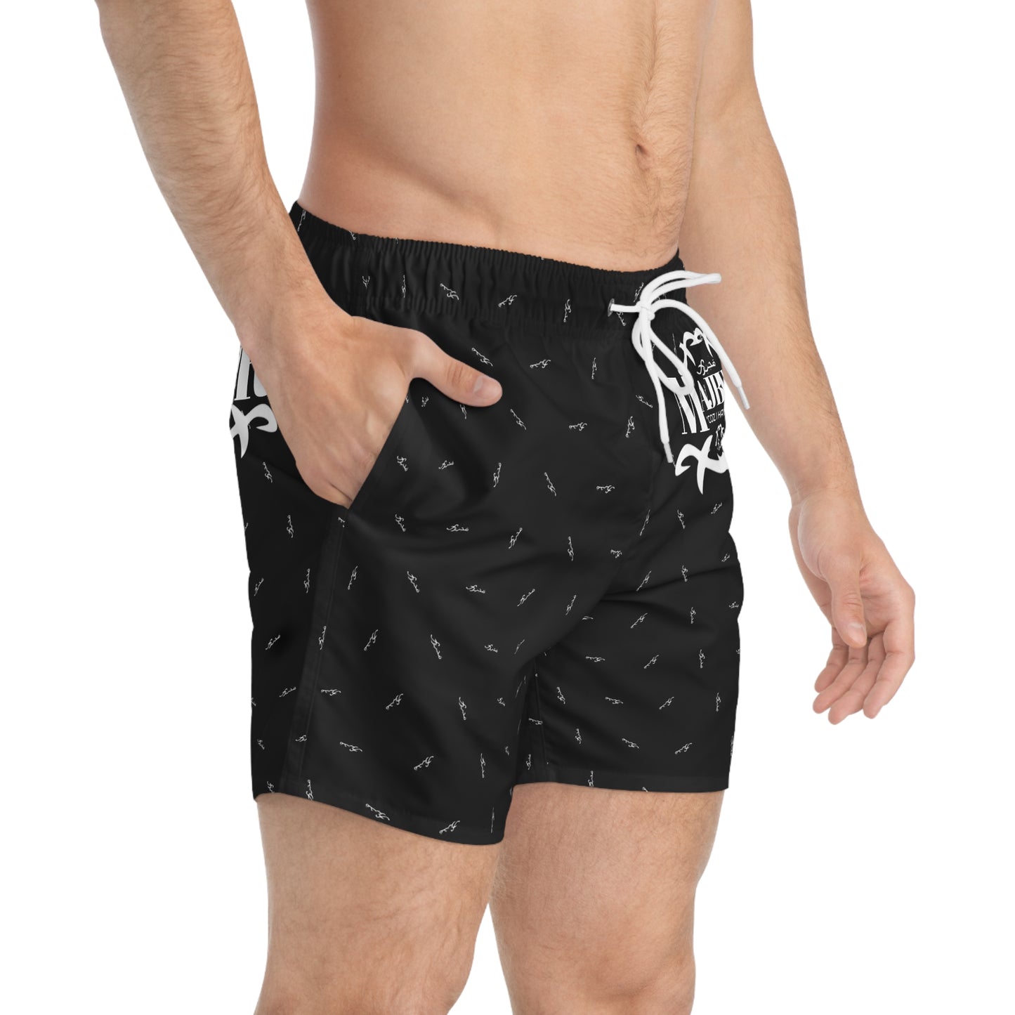 MAJBWR - Swim Trunks AOP Black