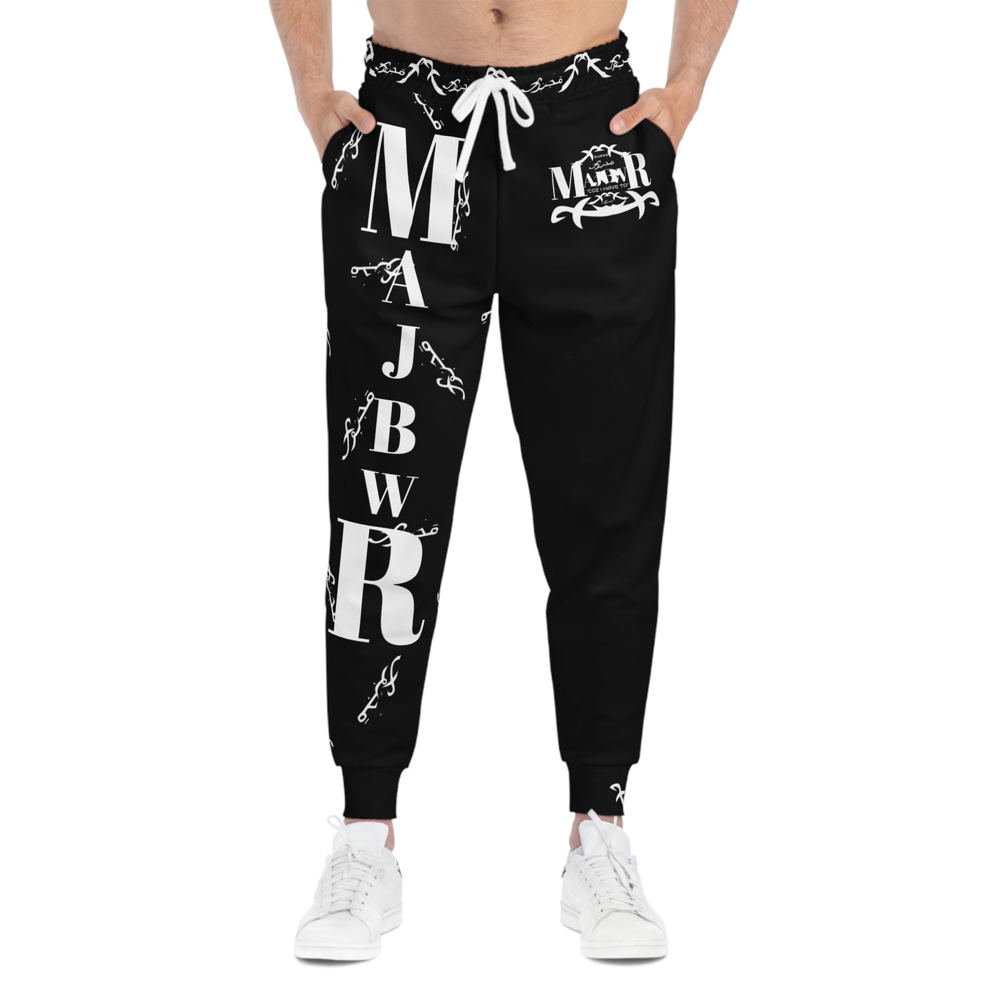 MAJBWR - Black & White Print Joggers - AOP
