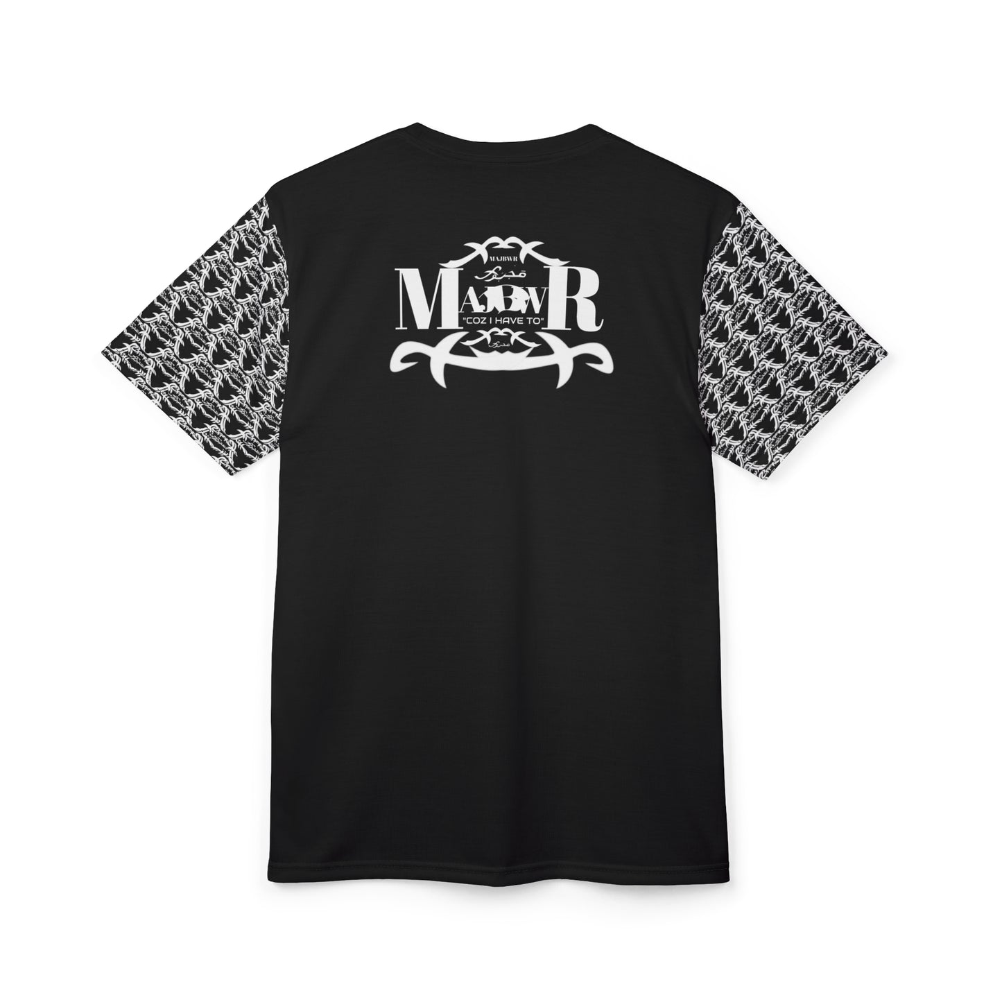 MAJBWR - Black Athletic Motion Unisex Tee AOP Sleeved