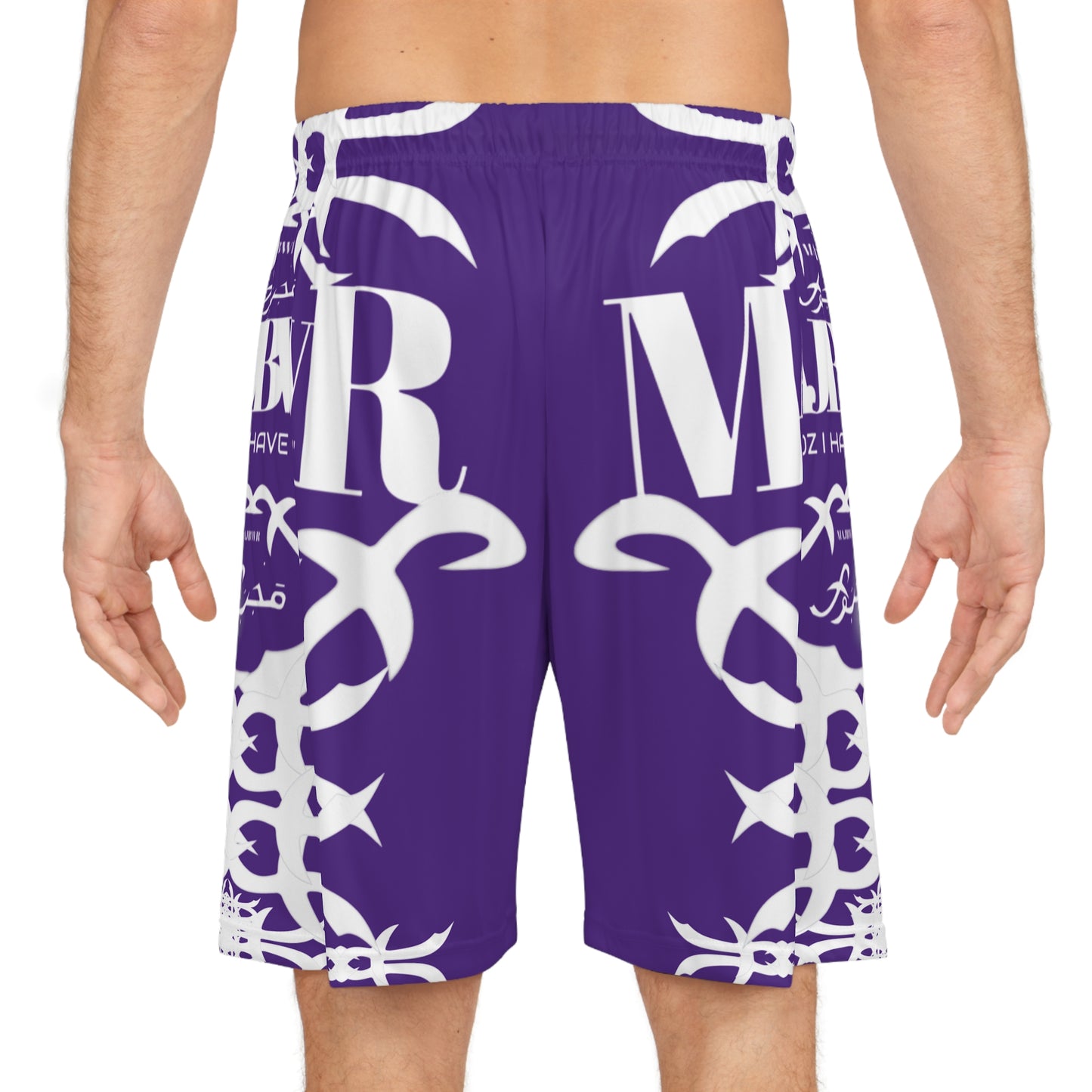MAJBWR - Purple Basketball Shorts — AOP Athletic Shorts