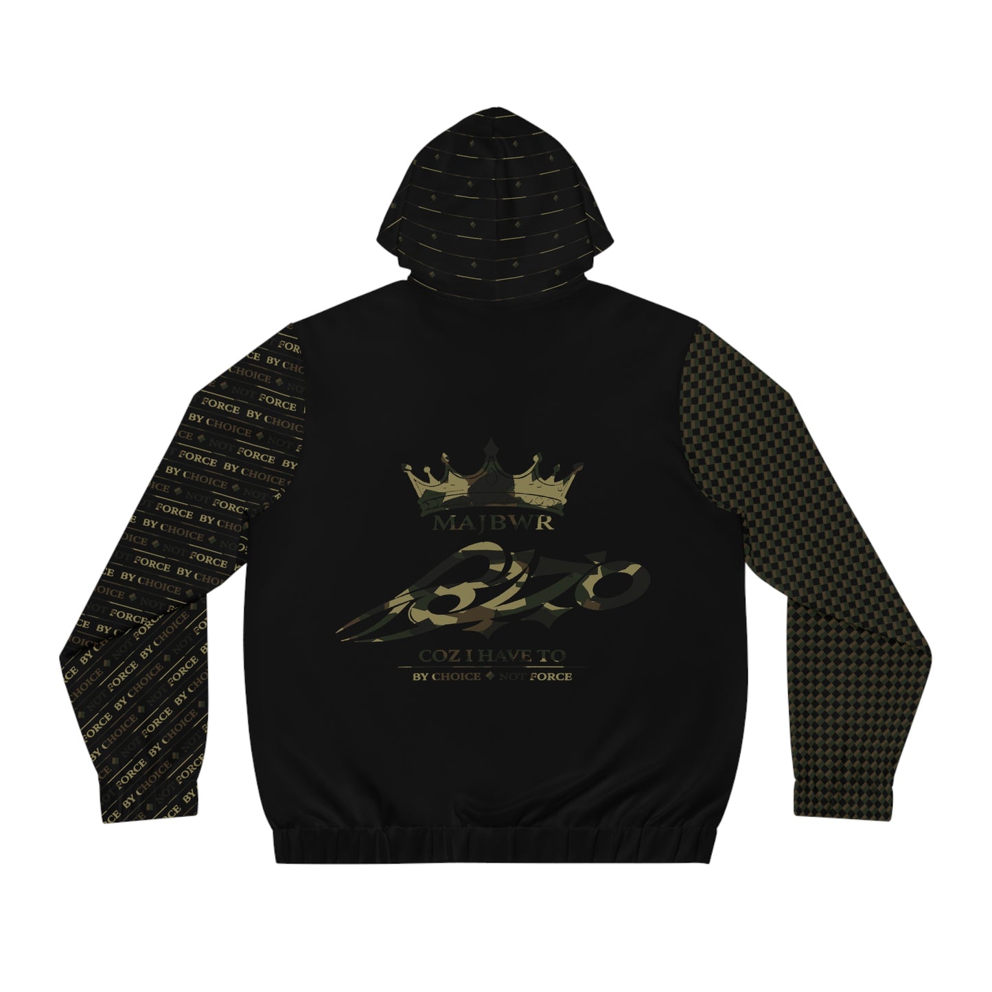 MAJBWR - Black Commander Camo Crown Full-Zip Hoodie — "By Choice Not Force"