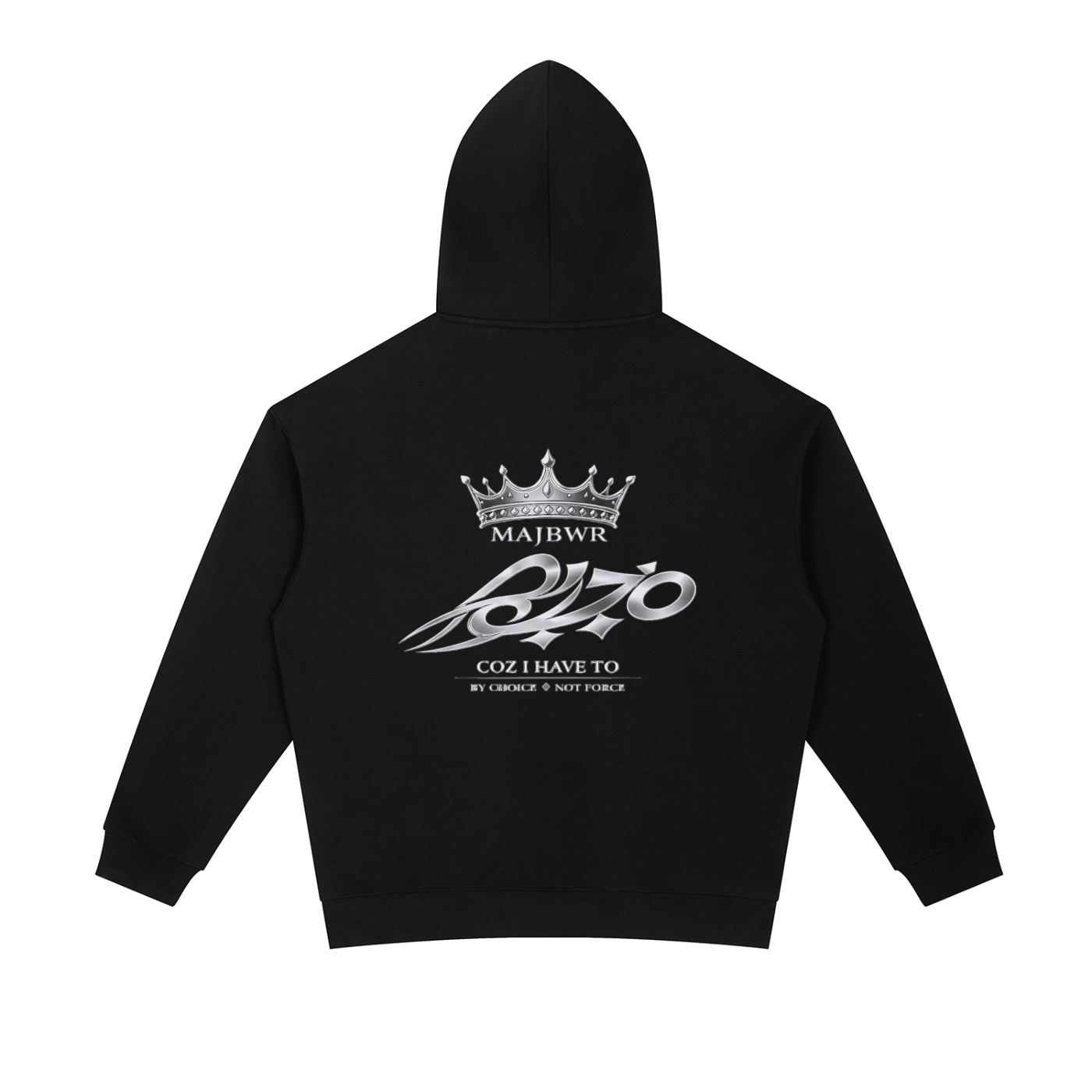 MAJBWR - GHOST WHITE HEAVYWEIGHT OVERSIZED HOODIE — SIGNATURE EDITION