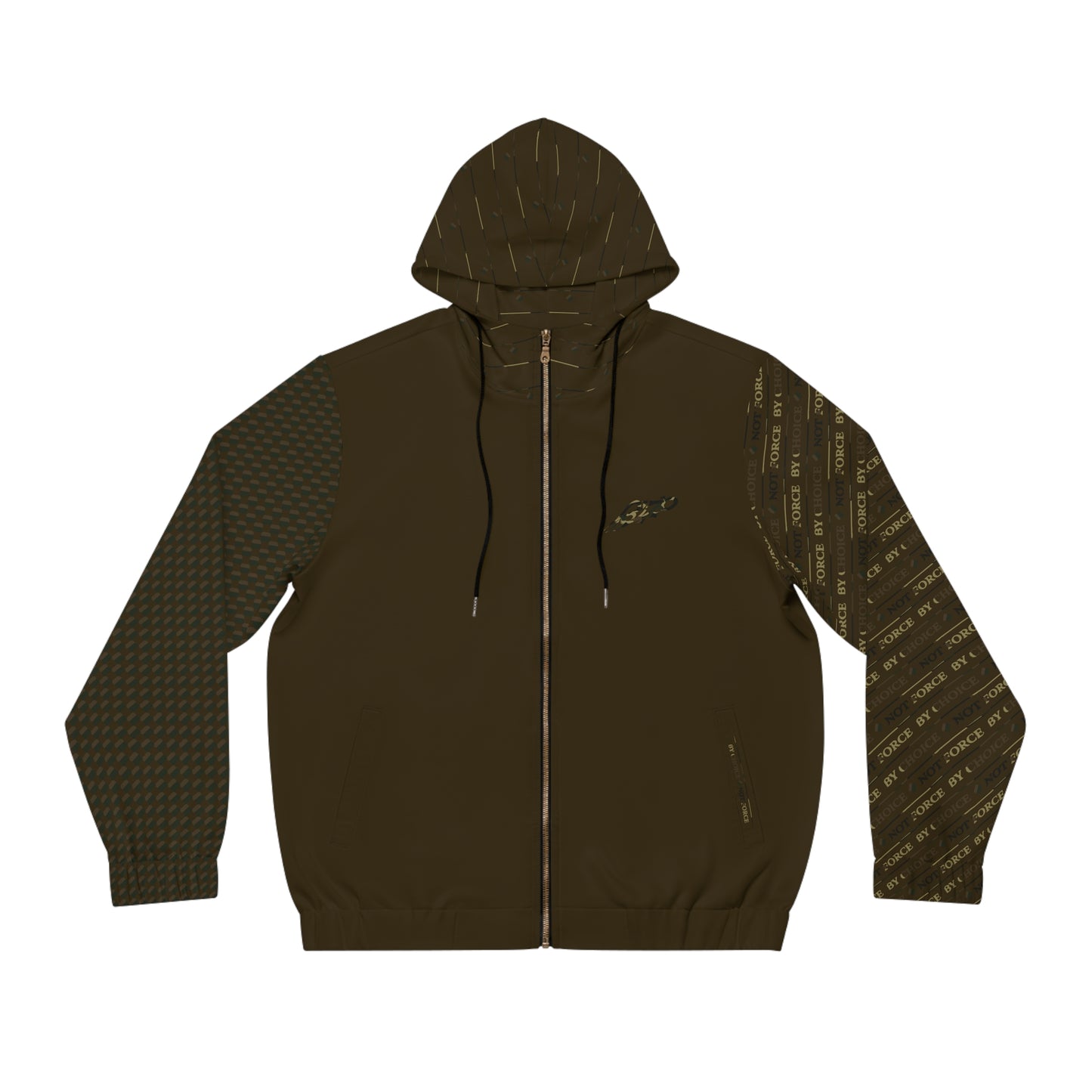 MAJBWR - Commander Camo Crown Full-Zip Hoodie — "By Choice Not Force" Golden Brown