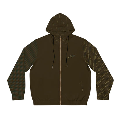 MAJBWR - Commander Camo Crown Full-Zip Hoodie — "By Choice Not Force" Golden Brown