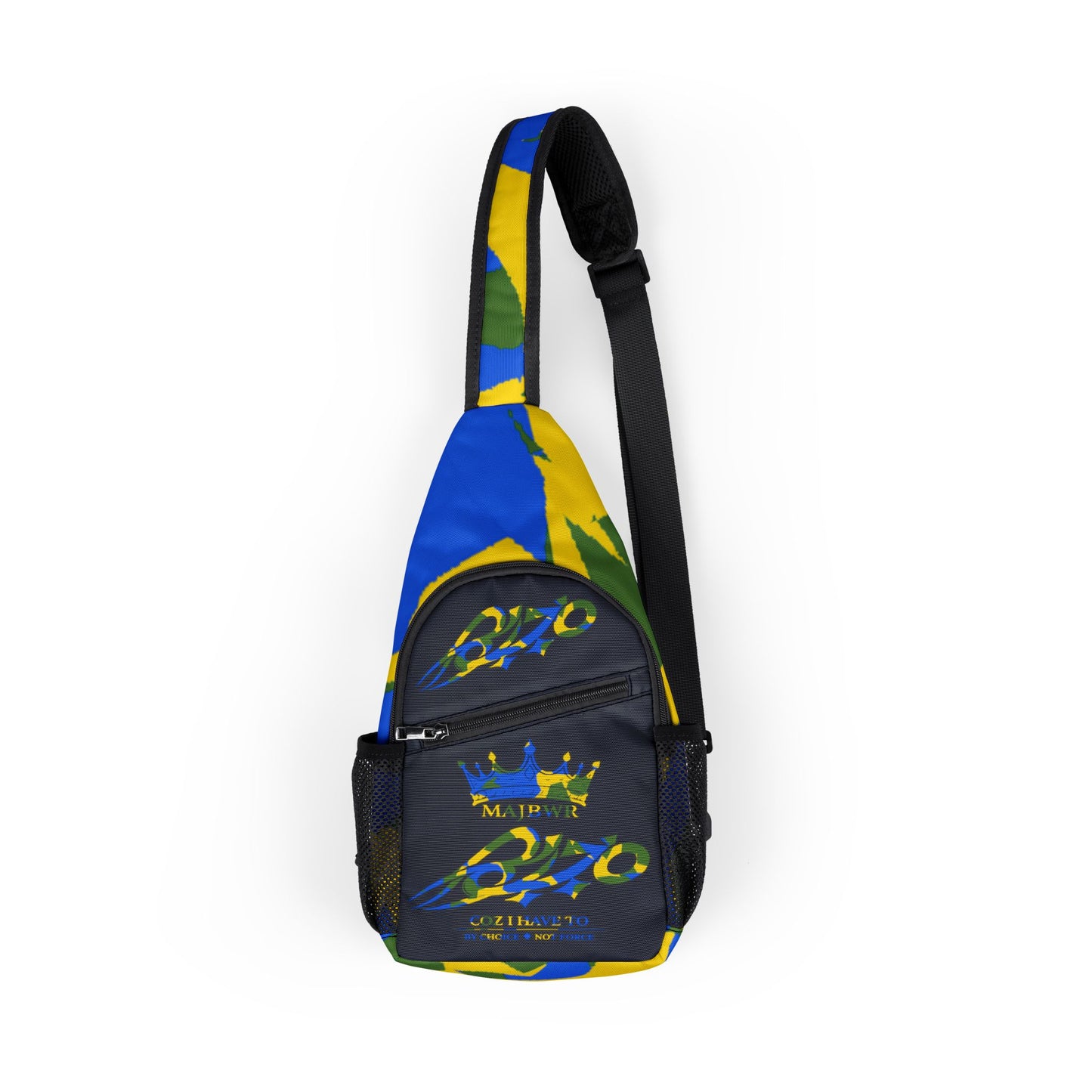 MAJBWR -Crown Sling Chest Bag Blue Yellow Green/Camo Edition  Designer
