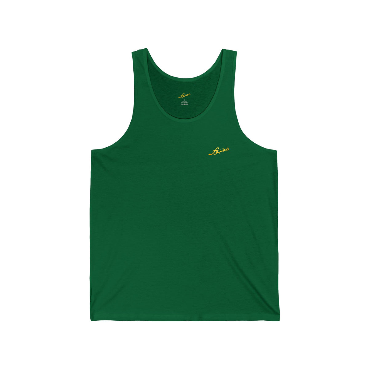 MAJBWR - Gold King Crown Script Tank Top — Arabic Calligraphy Crown Design