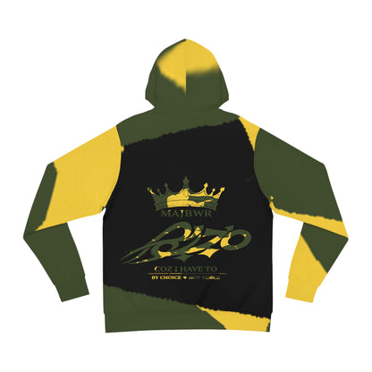 MAJBWR - Graphic Hoodie — Black & Yellow Camo All-Over Print Fashion Hoodie