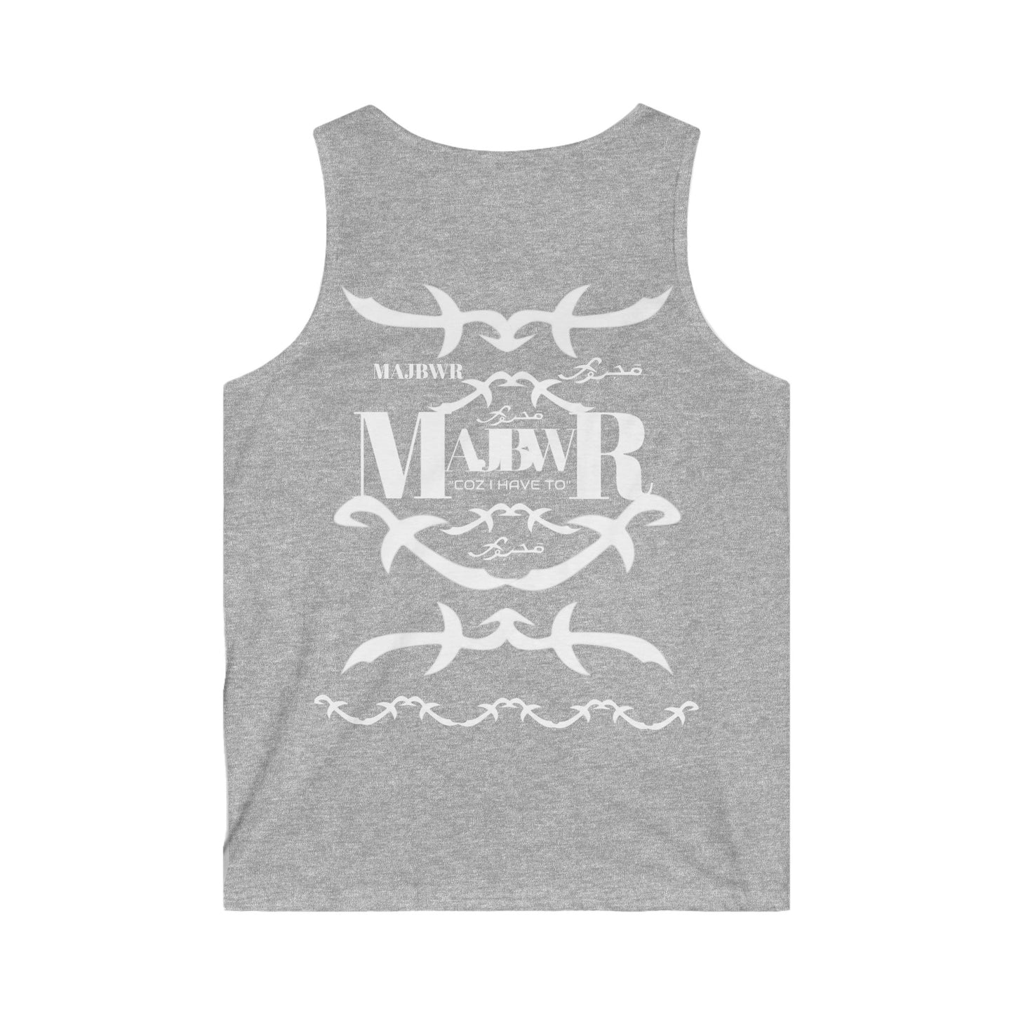 MAJBWR -Tribal Logo Tank Top — Men's Graphic Fitness Tank