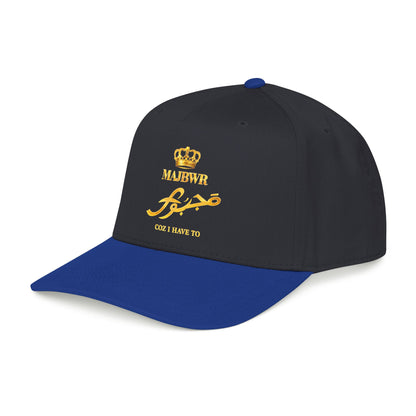 MAJBWR - Gold King Crown Mid Profile Baseball Cap — Embroidered Hat