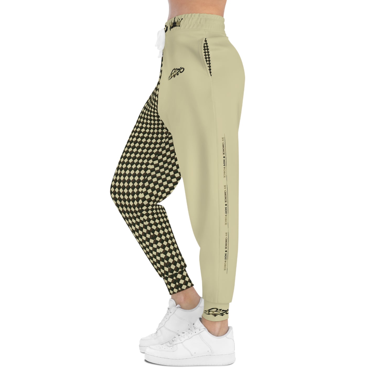 MAJBWR - Commander Crown Camo Joggers — MAJBWR Pale Beige Athletic Joggers