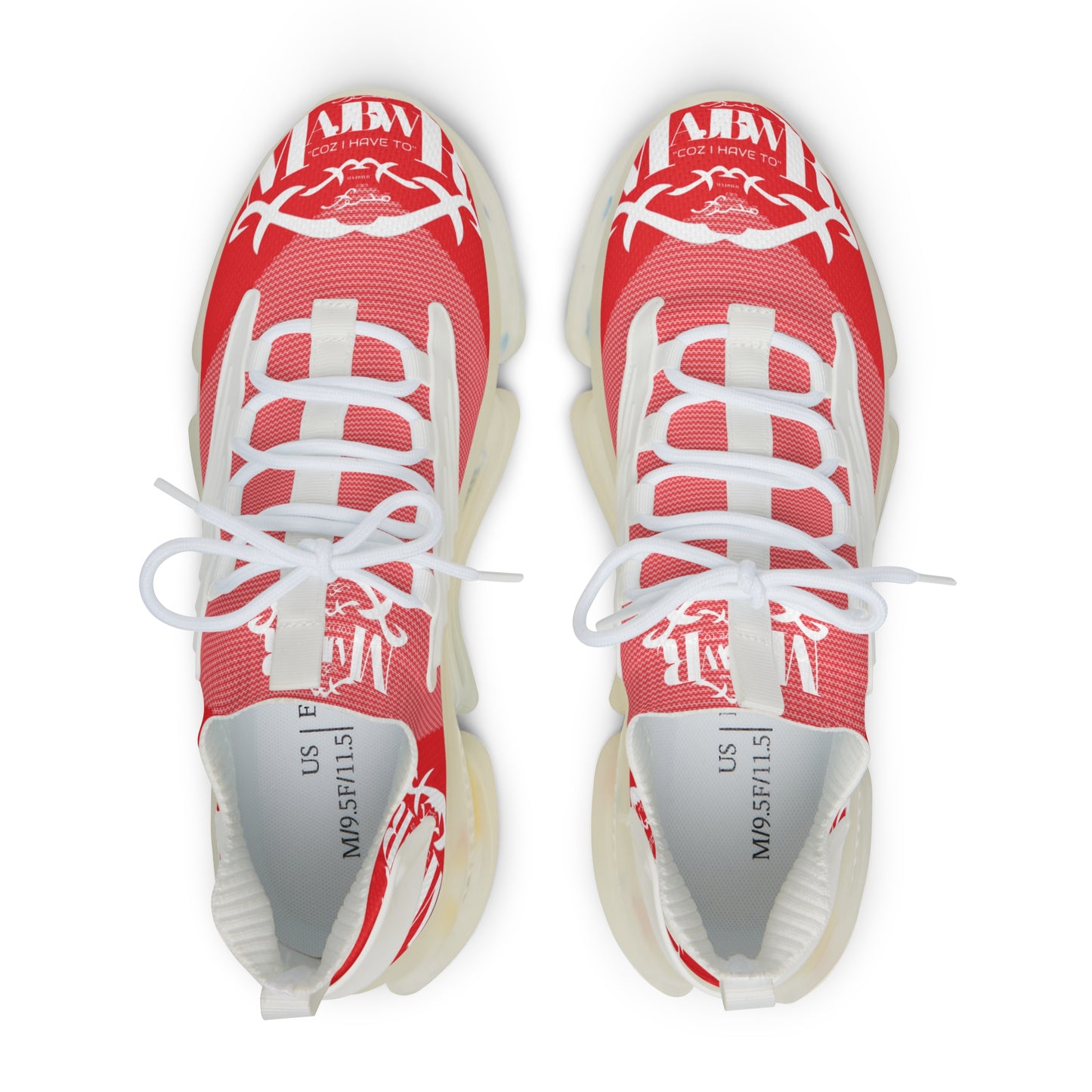 MAJBWR -  Men's Mesh Snake Sneakers Red X