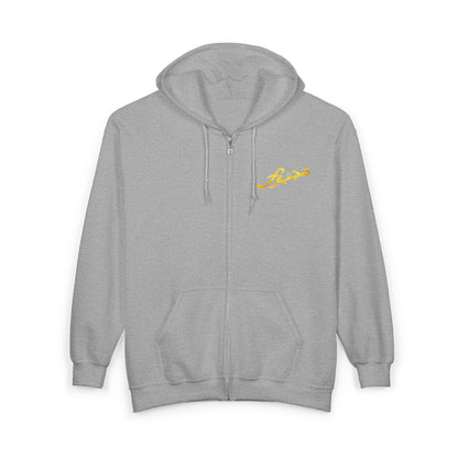 MAJBWR - Arabic Script Zip Hoodie — Gold "Majbwr" Crown Design (Coz I Have To)