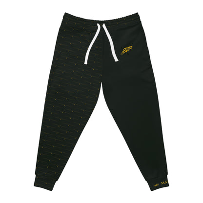 MAJBWR - Diamond Edition Deep Dark Green Athletic Joggers — Gold Crown Logo