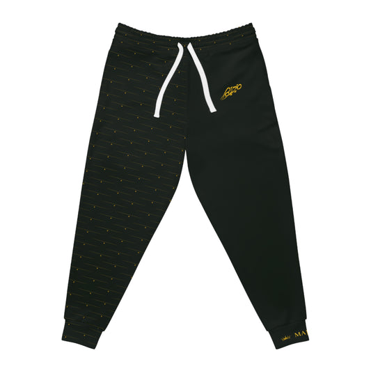 MAJBWR - Diamond Edition Deep Dark Green Athletic Joggers — Gold Crown Logo