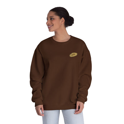 MAJBWR - Gold Crown Crewneck Sweatshirt — Arabic Script Graphic