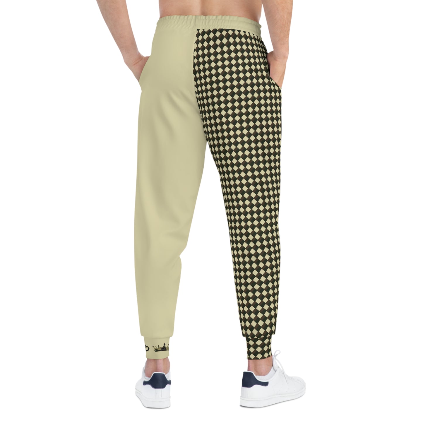 MAJBWR - Commander Crown Camo Joggers — MAJBWR Pale Beige Athletic Joggers
