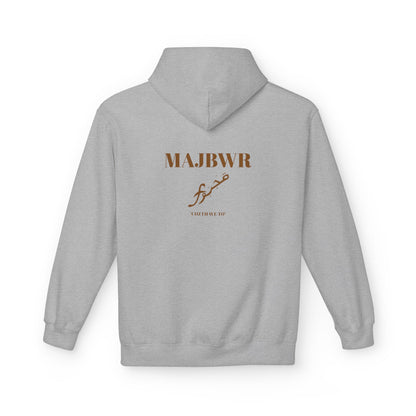 MAJBWR - Minimal Script 'Love' Hoodie — White Casual Pullover