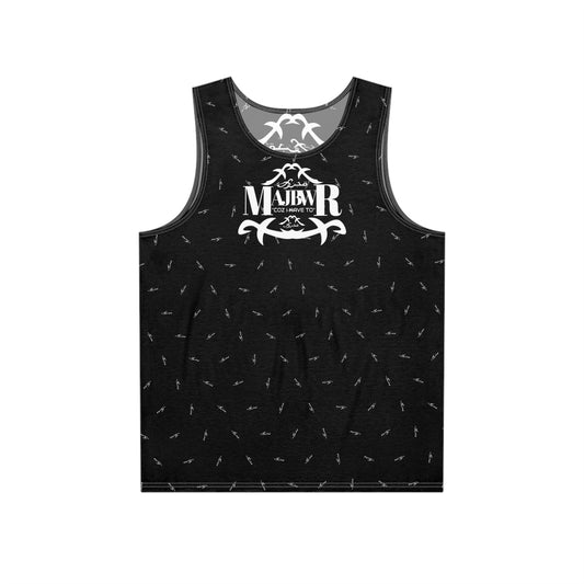 MAJBWR - Stylish Men's Tank Top Black Front On Back AOP 5 %