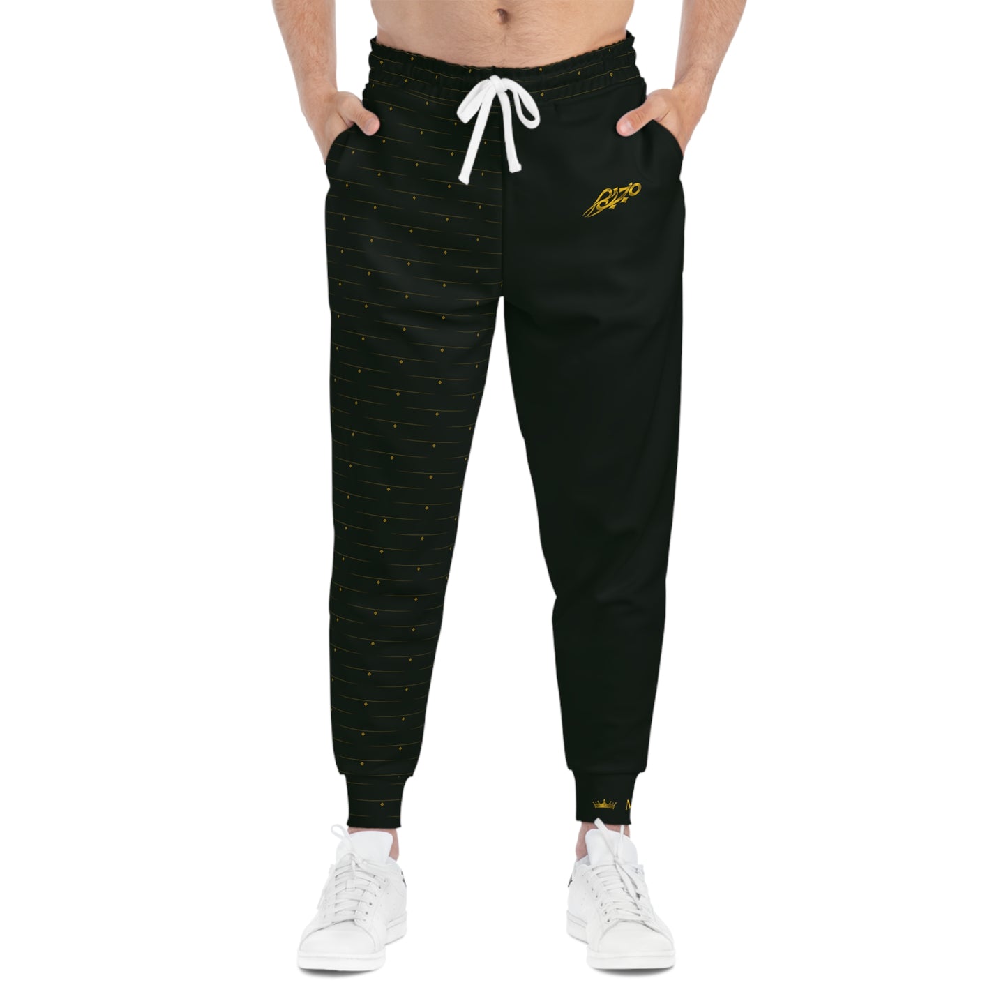 MAJBWR - Diamond Edition Deep Dark Green Athletic Joggers — Gold Crown Logo