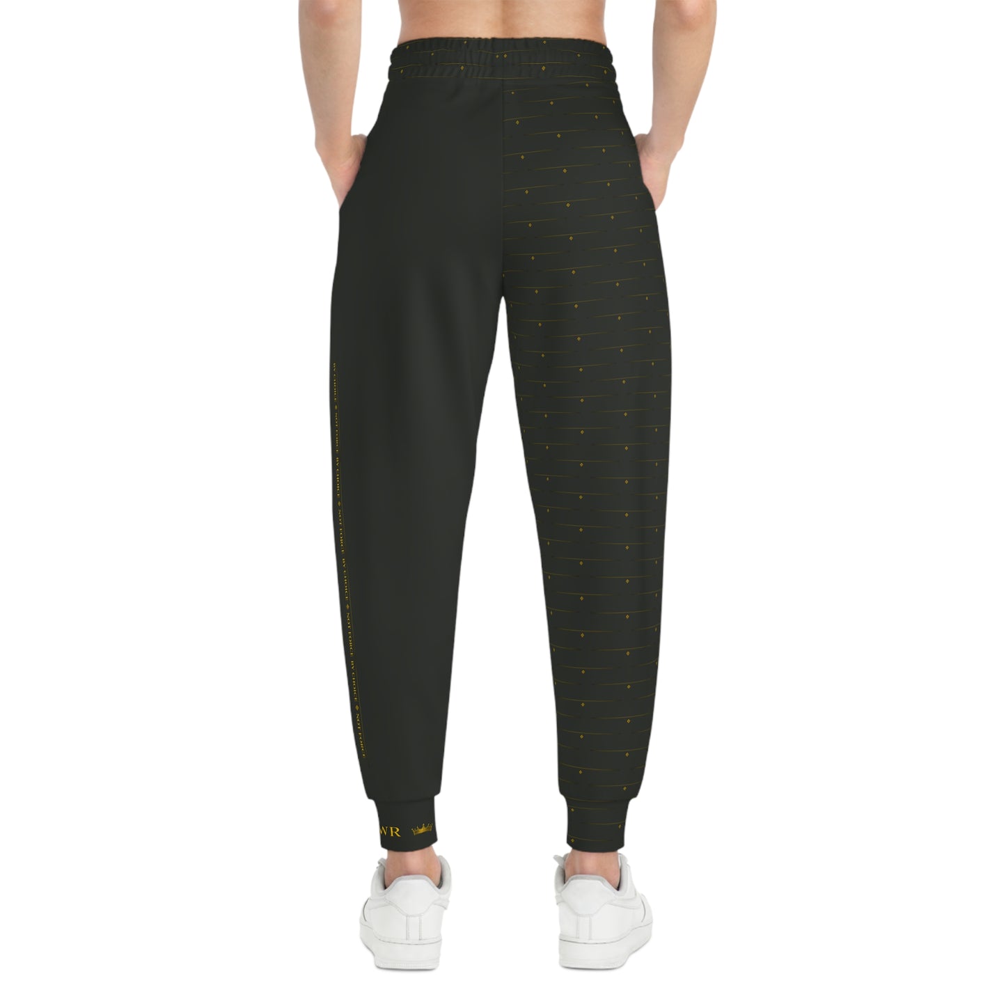 MAJBWR - Olive Athletic Joggers — Diamond Edition with Gold Crown Logo