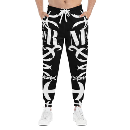MAJBWR - Tribal Logo Athletic Joggers — Black Graphic Streetwear Sweatpants