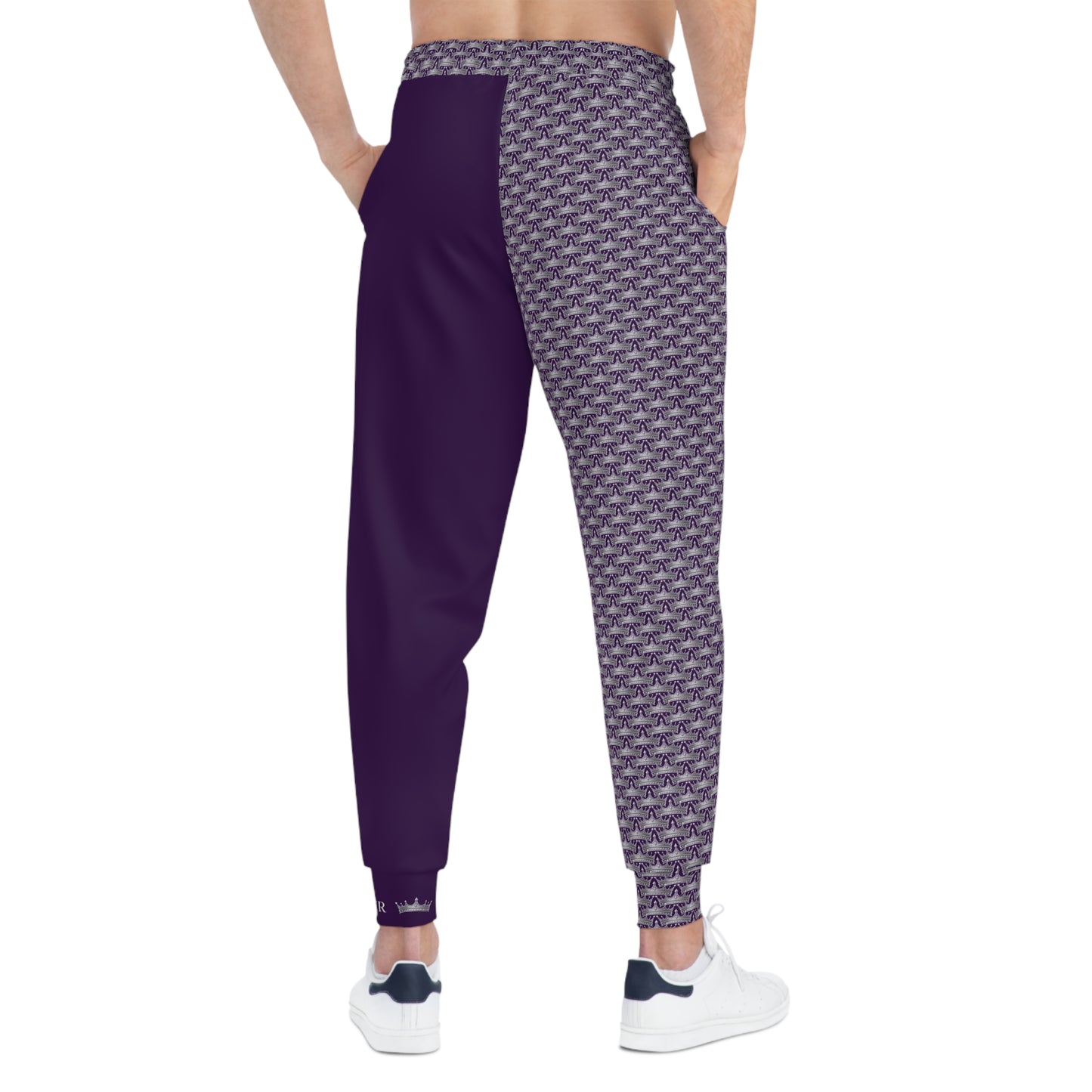 Purple Athletic Joggers — Ghost White Crown 2 Face