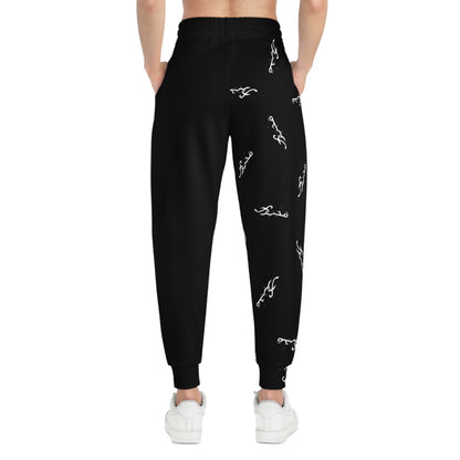 MAJBWR - Black & White Print Joggers Frontal - AOP
