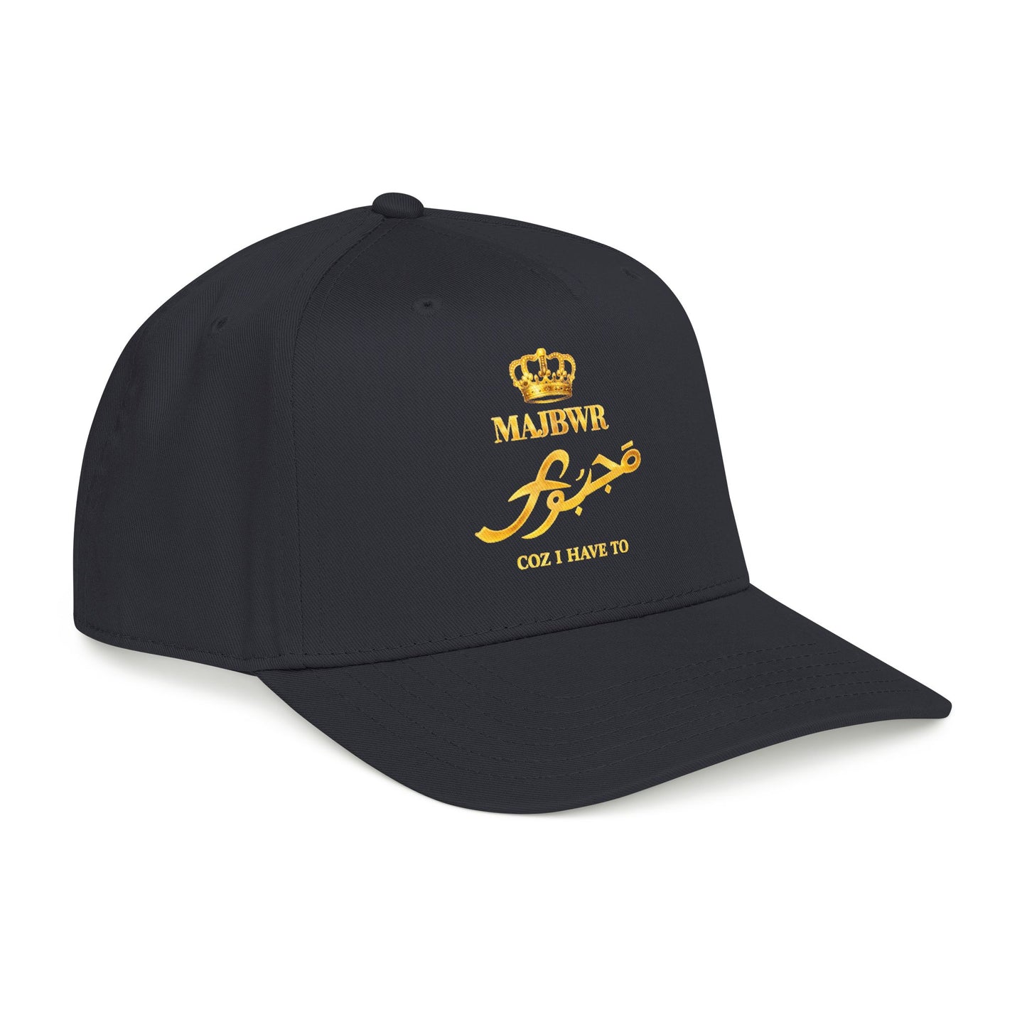 MAJBWR - Gold King Crown Mid Profile Baseball Cap — Embroidered Hat