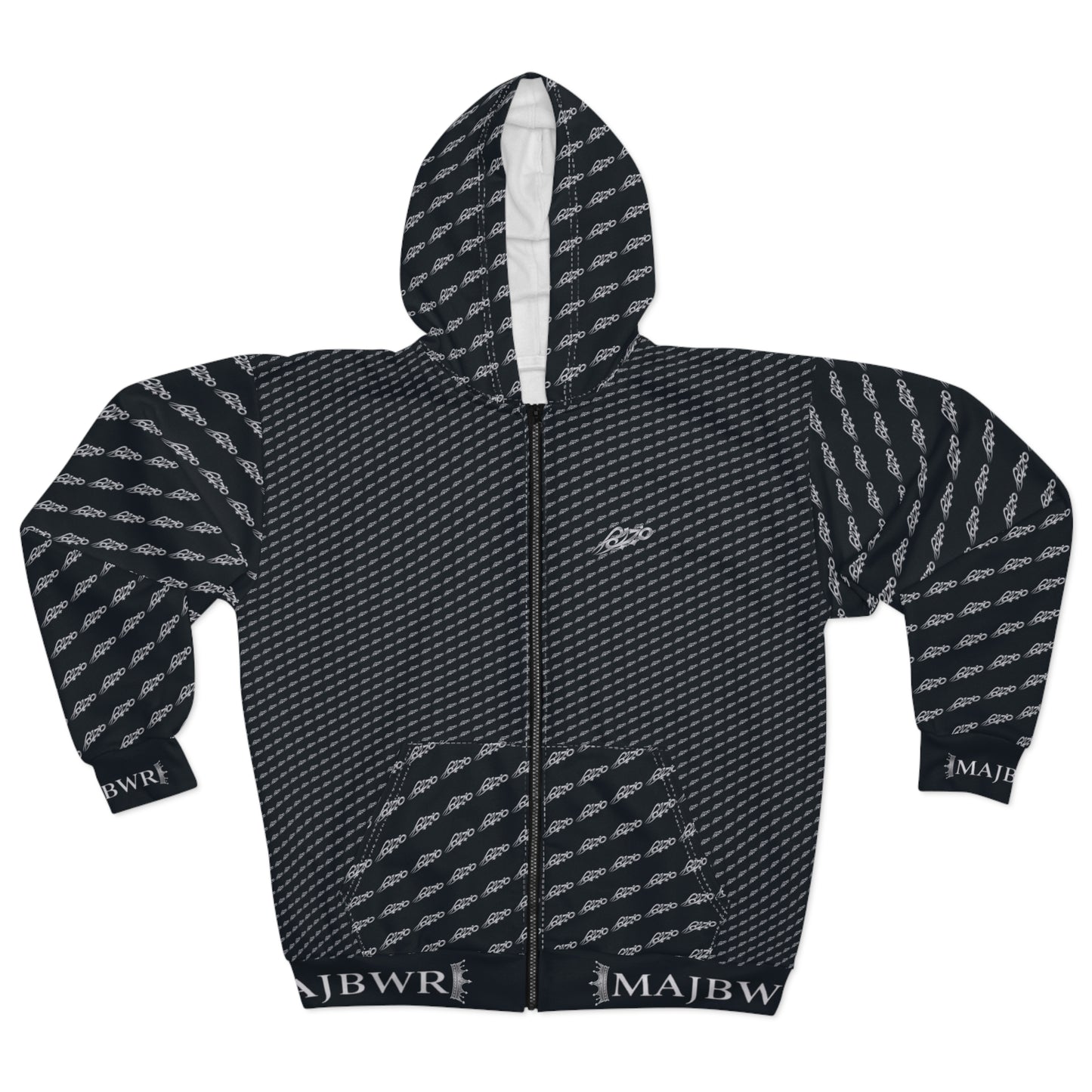 MAJBWR - Midnight Monogram Full-Zip Hoodie — Legacy Edition