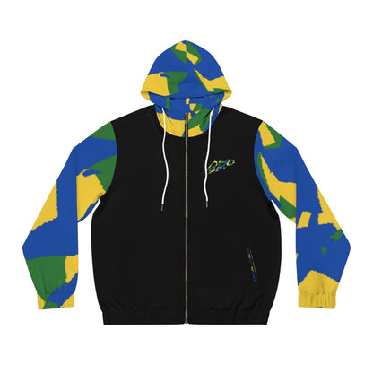 MAJBWR - Camo Black Limited Edition Men's Full-Zip Hoodie