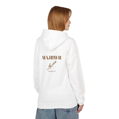 MAJBWR - Minimal Script 'Love' Hoodie — White Casual Pullover